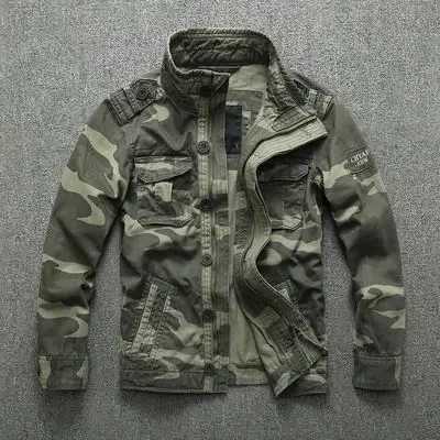 Casual Wear Mens Oversized Camo Jacket Sportswear Thick Denim Jacket Men Overall Green Military Winter Camouflage Coat Male XXL M240919