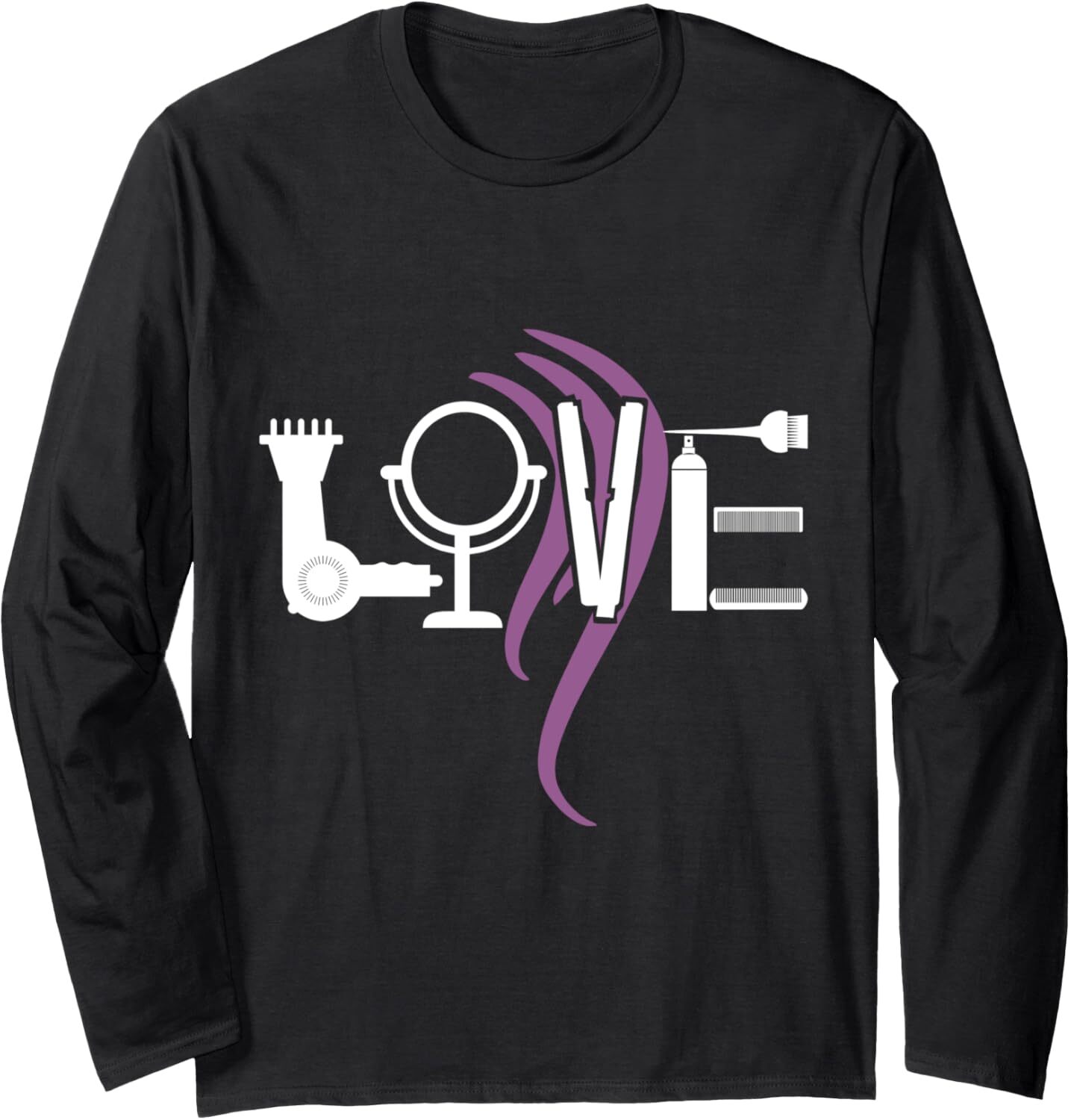 Long Sleeve Shirts for Men sweatshirt Hairdresser Love Funny Cute Hair Stylist Gift Long Sleeve Tee Streetwear Casual tops clothes