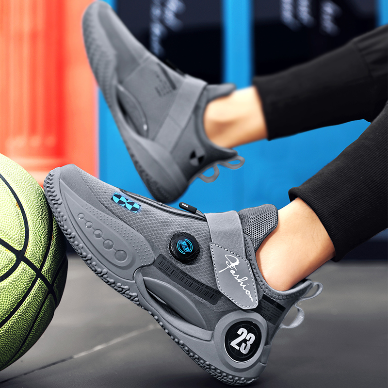 High Quality Mens Sneakers Wearable Gym Training Sports Elastic Band Cushion Basketball Shoes for Man 79ed