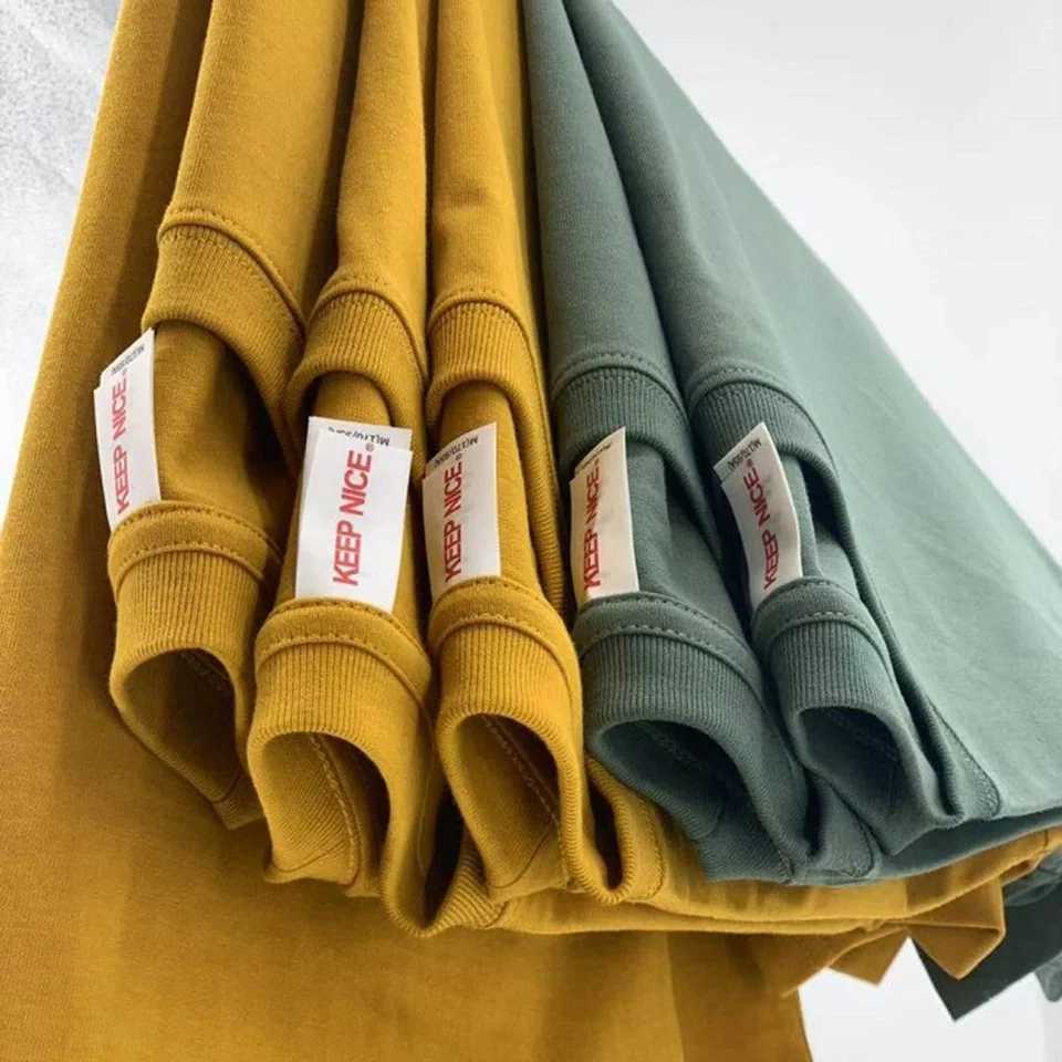 240g mens 100% pure cotton O-neck T-shirt custom screen printed three-way embossed blank shirt mens sustainable summer top CL240913