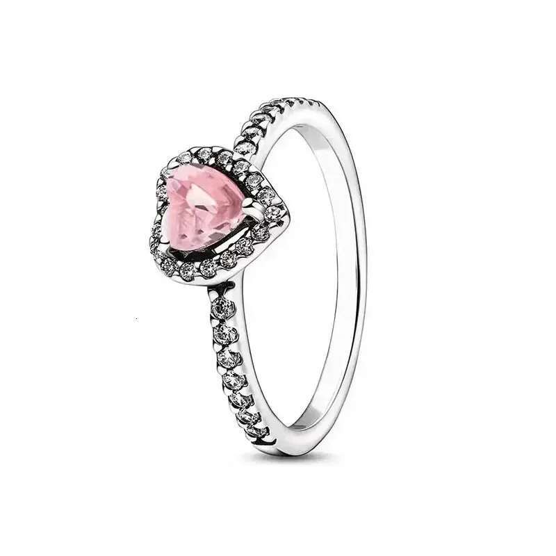 Classics Ring S925 Hot selling Sterling Silver classic shiny heart-shaped ring simple urious charm women's jewelry commemorative gifts