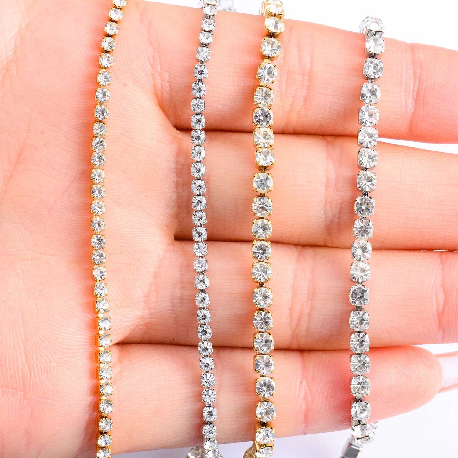 Hot Sale New Style Stainless Steel Charm Buling Shine Zircon Crystal Necklace Link Chain For Women Girls Fashion JewelryX240919