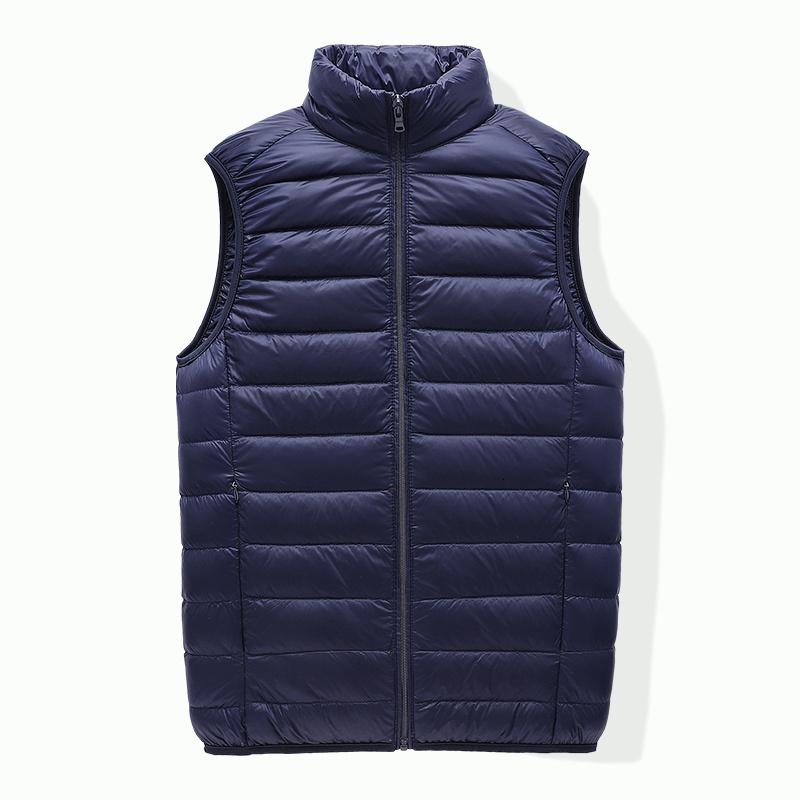 Sleeveless Down Vest Winter New Solid Warm Waterproof Jacket Autumn Men Fashion Casual Thick Windproof Waistcoat Male