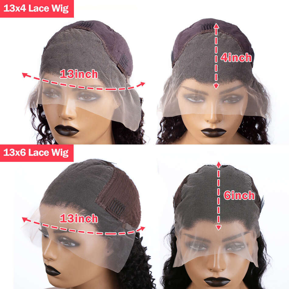 Short Bob Straight 12 14 16 Inch Front Wig 13X6 Transparent Lace Frontal Wigs 250 Density 13x4 Human Hair Natural Brazilian