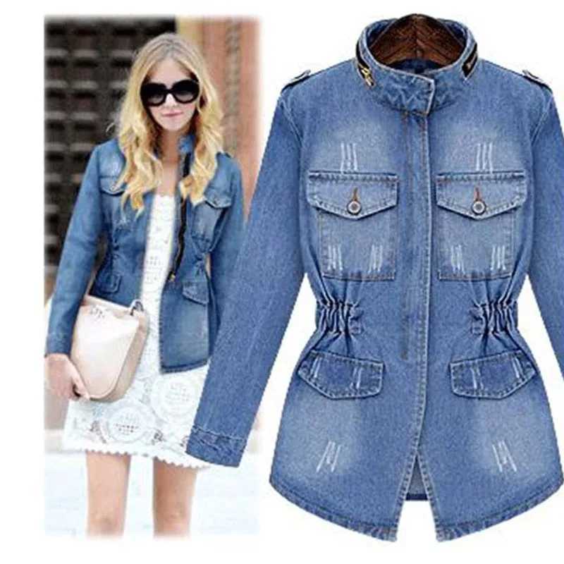 Jacket Women Traf Official Store Denim Jacket Women Ladies Denim Jacket Skinny Denim Jacket Women DenimX240920