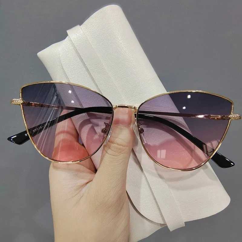 2024 Sexy Classic Vintage Cat Eye Sunglasses Woman Vintage Sun Glasses Female Ladies Cat Eye Sunglass 2024 Metal Frame GlassesX240920