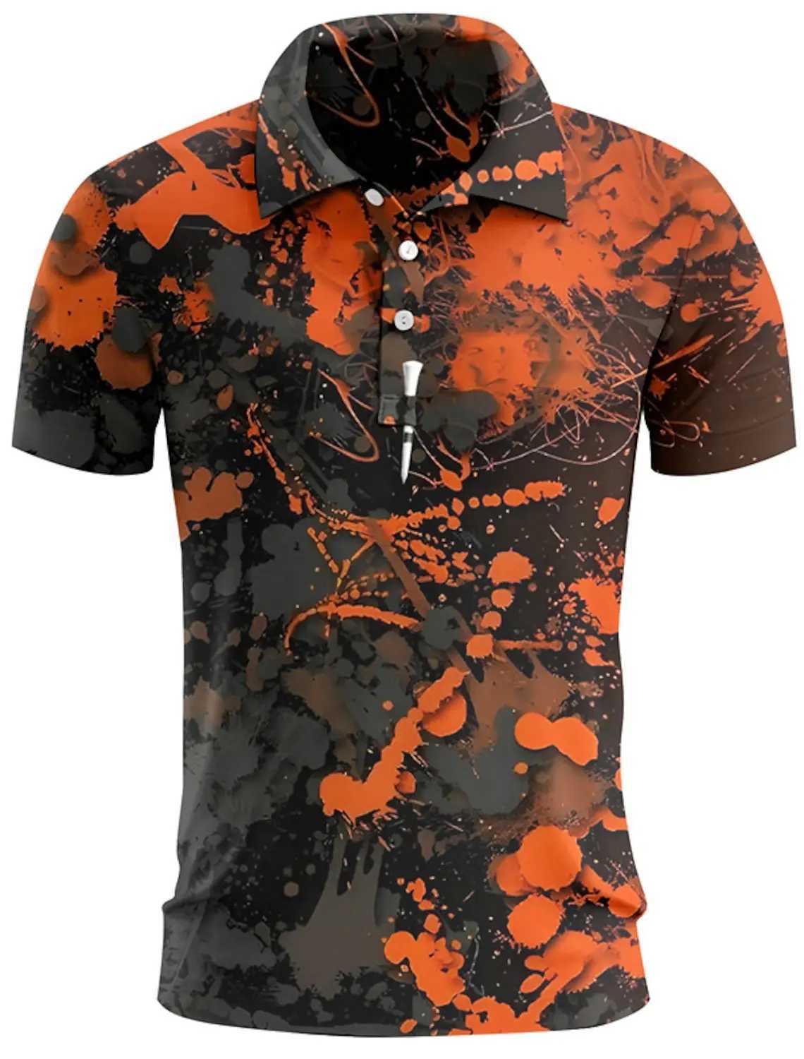Mens Polo Shirts Golf Shirt Button Up Breathable Quick Dry Moisture Wicking Short Sleeve Mans Clothes Summer Tennis SportswearXJ240920