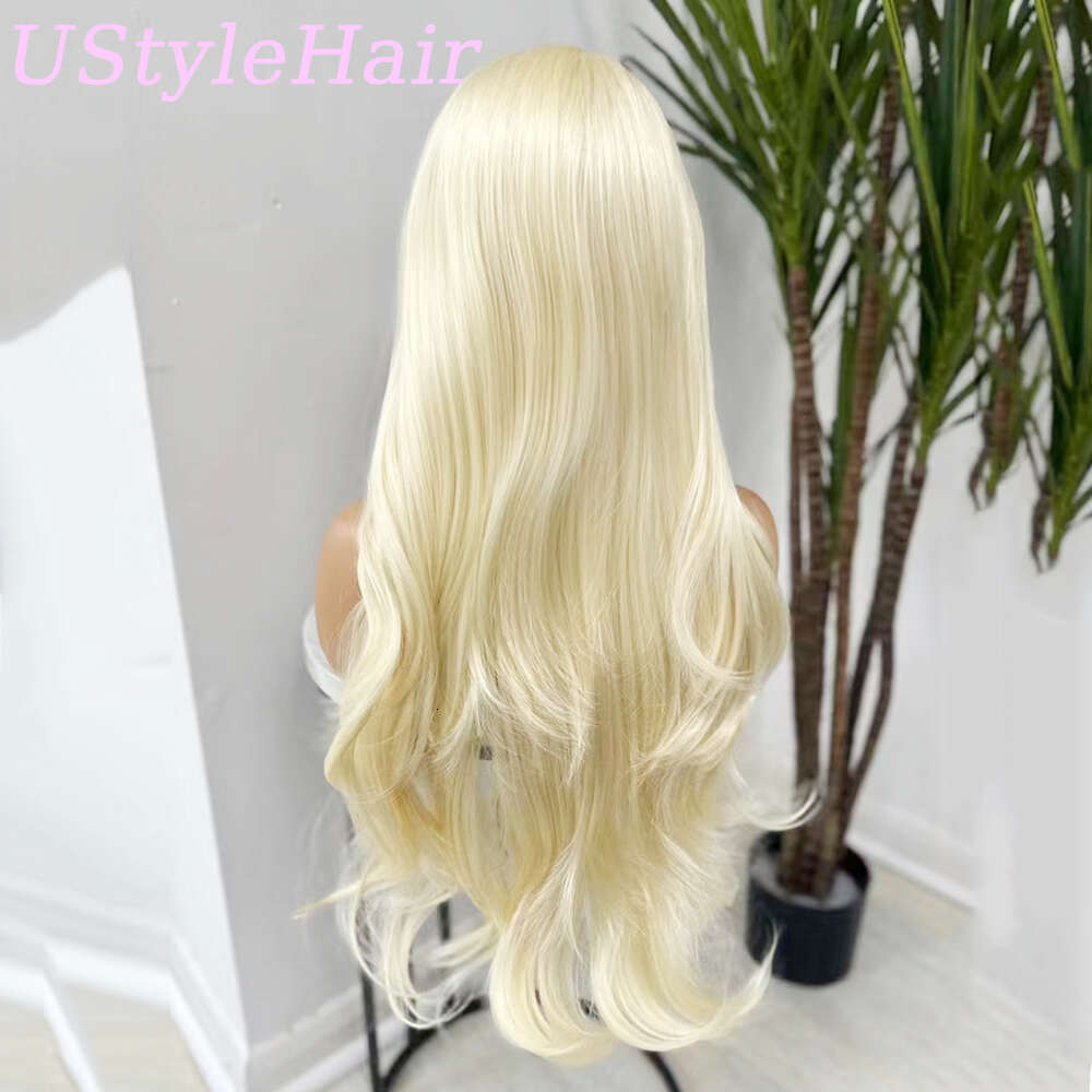 Ustylehair 613 Lace Front Wigs For Women Blonde Long Natural Wave Wig Heat Resistant Synthetic Fiber Hair Daily Use