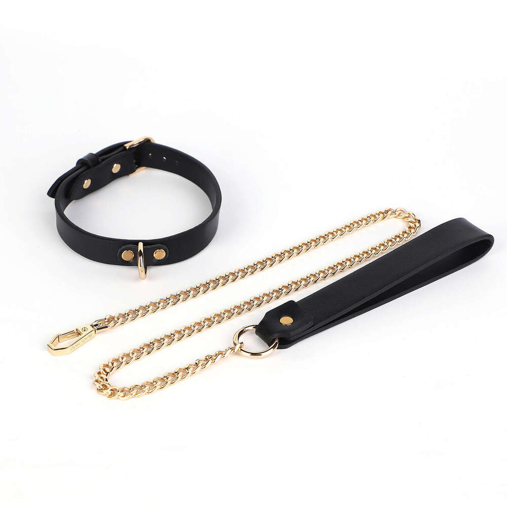 SM Props PU Leather Adjustable Fun Traction Collar SM Training Binding Choker Alternative Adult Products Hair Replacement