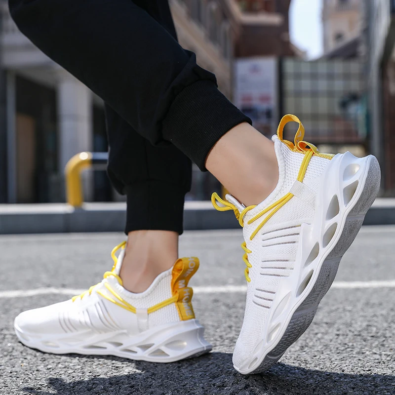 Sneakers Men Outdoor Sport Lightweight Breathable White Red Shoes Walking Shoe for Adult Mens Gym Shoes Support Drop-shipping