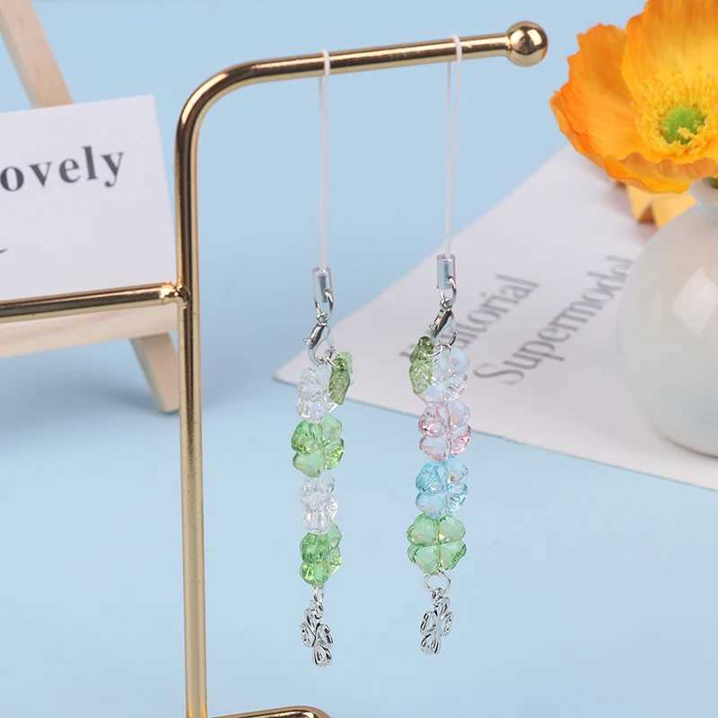 Y2K TrenDY Beaded Phone Lanyard Lucky Mobile Phone Chain Fashion Cell Phone Chain Keychain Girl GiftsX240919