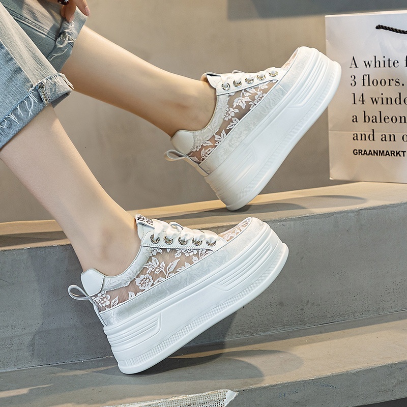 New Chinese white for women summer style mesh breathable lace casual women's shoes