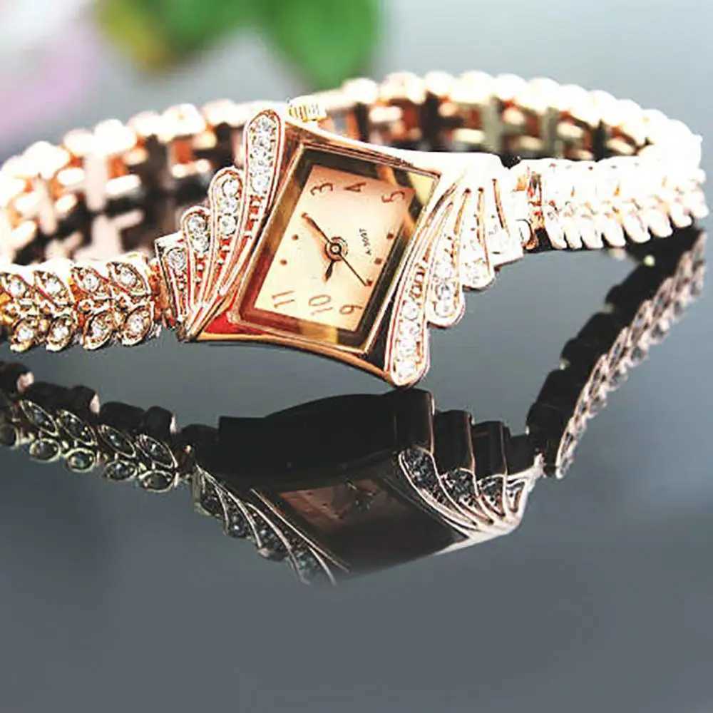 Brand Fashion Women Watches Bracelet Watch Luxury Ladies Crystal Quartz Rhombus Bangle Rhinestone Wrist Watch Relogio FemininoX240920
