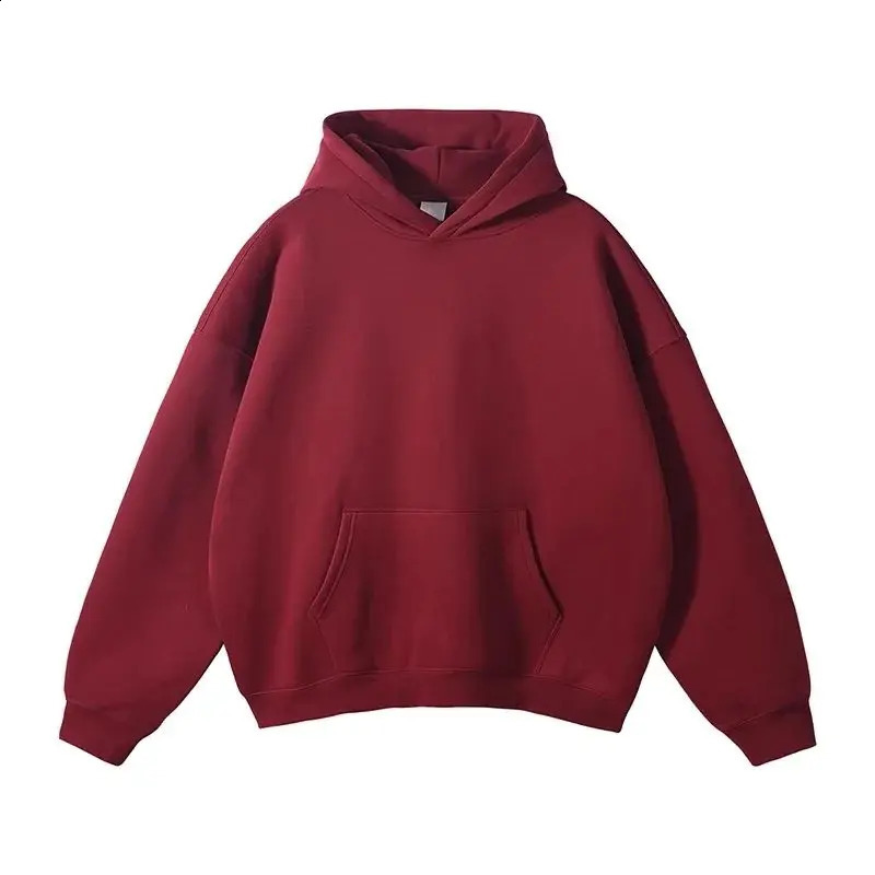 480gsm heavyduty cotton and velvet hooded sweater for men thick wool pullover women sports sweatshirt 240919