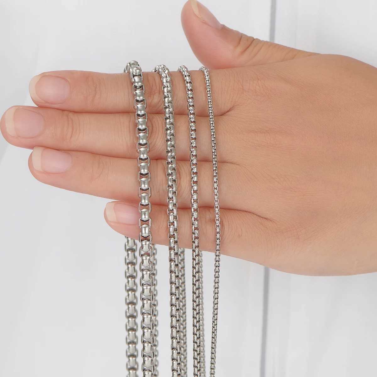 Thickness 2mm/3mm/4mm/5mm/6mm Stainless Steel Link Classic Curb Necklace Chain for Men Women Jewelry 14 to 40 InchesX240919