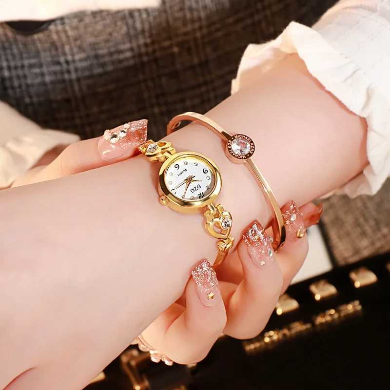 2024 Fashion Women Heart Bracelet Watch Rose Gold Quartz Watch Wristwatch Women Dress Casual Bracelet Watches Gift AccessoriesX240920