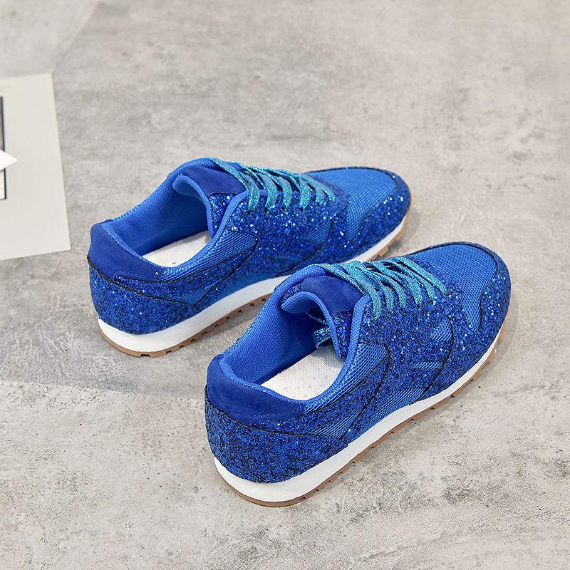 Bg Crystal Sneakers: Sporty Pink Lace-Up Running Shoes for Women 4