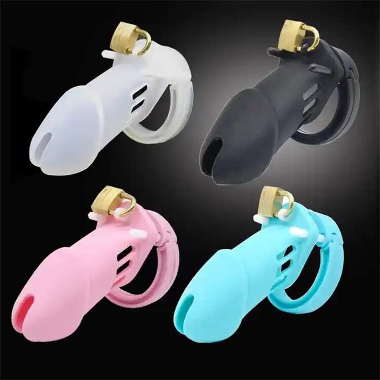Male Sex Toys Small Male Chastity Device Cock Cage with 5 Size Rings Brass Locking Erotic Urethral Chastity Cage