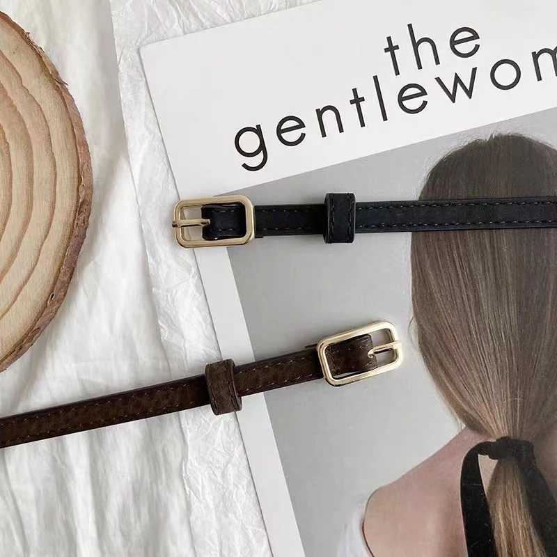 Retro French PU Womens Belt Neutral Belt Buckle Luxury Belt Womens Jeans Belt Mens Belt W240920