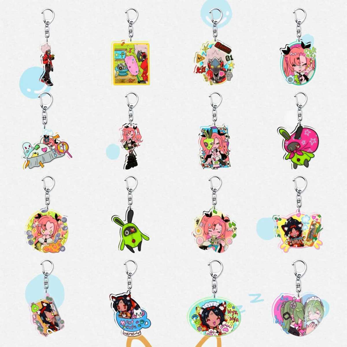 New Hot Game Zenless Zone Zero Nicole Demara Billy Kid Von Lycaon Keychains Pendant Car Key Chain Fans Gift AccessoriesX240919