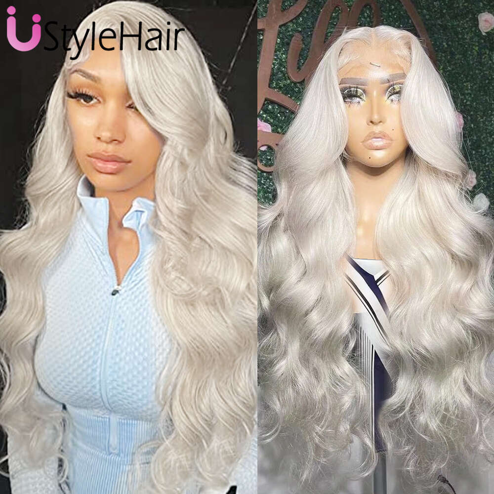 Blonde Lace Front Wig Long Body Wave Synthetic Hair Daily Use Platinum Wigs Heat Resistant Cosplay Party Drag Queen