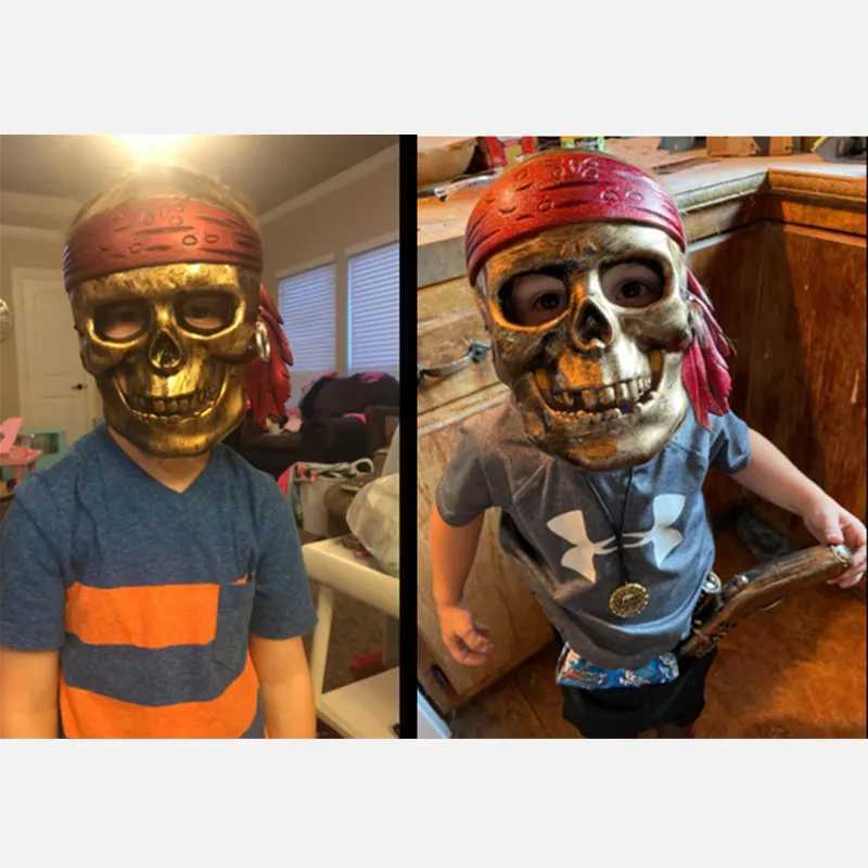 Halloween 5Pc Pirate Costume Mask Accessories for Kids Pirate Cosplay Set Pirate Paraphernalia Kids Party Gifts Y240919