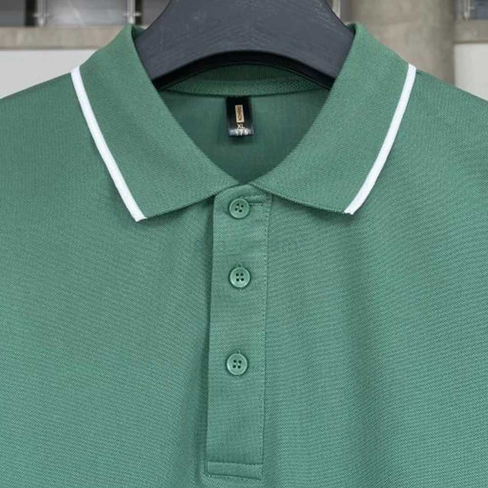 High Quality Business Stripe Polo T Shirt Men Bulk Wholesale Fashion Comfort Colors Collar T Shirt Chemise Polo T-shirt For MenXJ240920