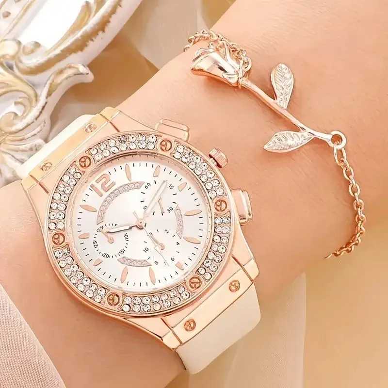 2pcs Set Womens Butterfly Watches Ladies Fashion Watch New Simple Casual Women Analog WristWatch Bracelet GiftX240920