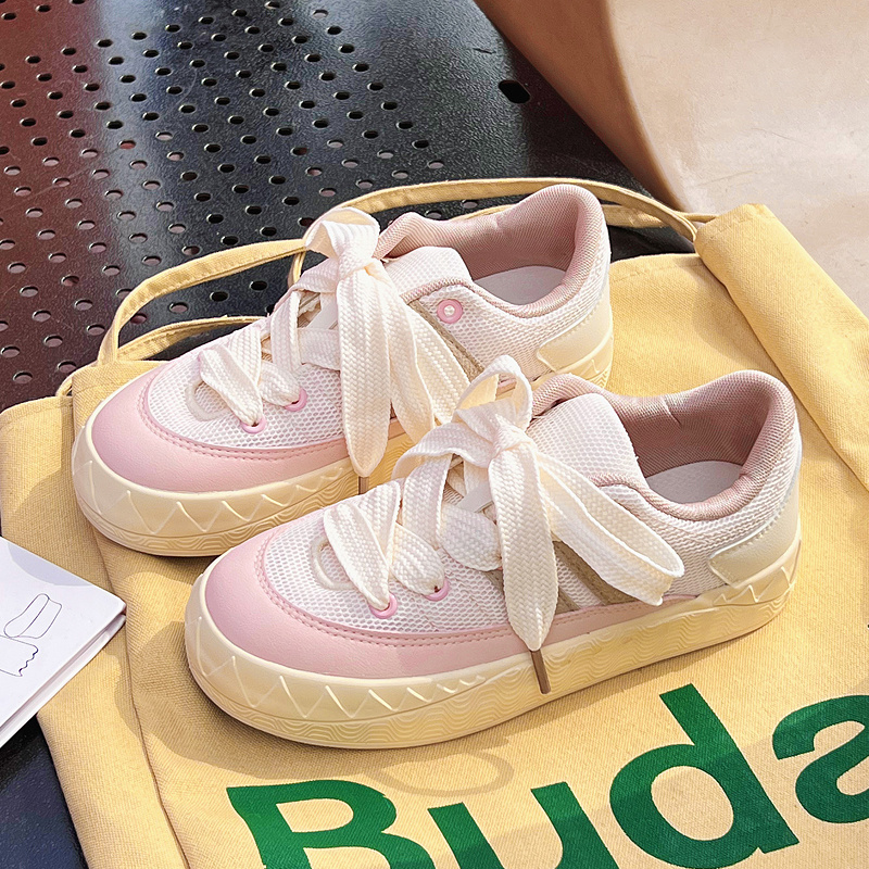 2025 new Mesh Breathable Flats Woman Vulcanized Platform Summer Sports Female Lace Up Sneakers Shoes Casual 2023 NEW bf3a