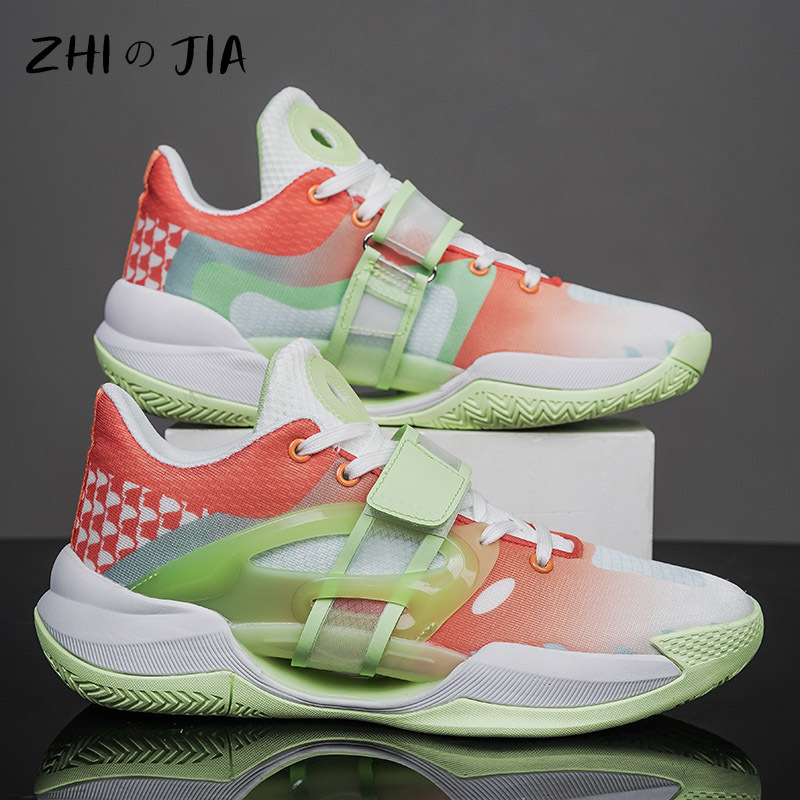 High Quality Glow Basketball Shoes Youth Adult Fashion Trend Sneaker Couple Mesh Breathable Anti Slip Durable Footwear 36-45