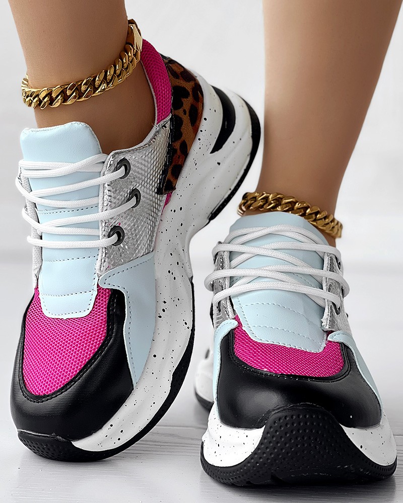 Sneakers Women's Spring Fashion Lace Up Ladies Running 35-43 Mix Color Outdoor Breathable Female Vulcanize Shoes aa14