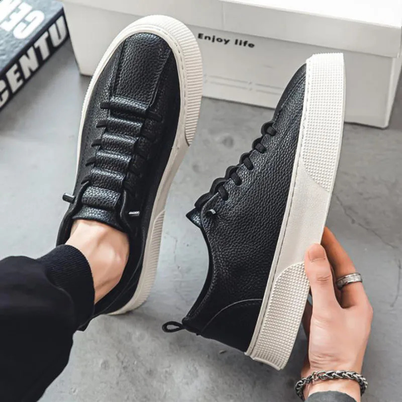 White Sneakers for Men 2024 Spring Fashion Casual Lace Up Round Toe Flat mens Running Sport Shoes Zapatillas Deportivas Hombre 240914