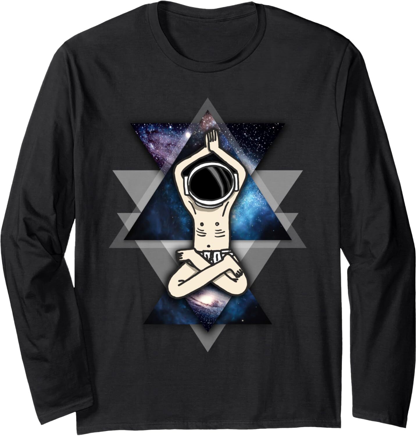 Long Sleeve Shirts for Men sweatshirt Astronaut Yoga In Space Funny Cute Meditation Gift Long Sleeve Tee Streetwear Casual tops clothes