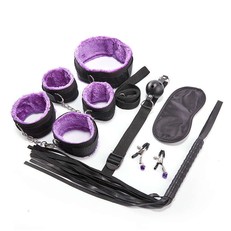Sex toys, alternative toys, female slaves, bound whips, handcuffs, 7-piece set, adult flirting, training props wholesale