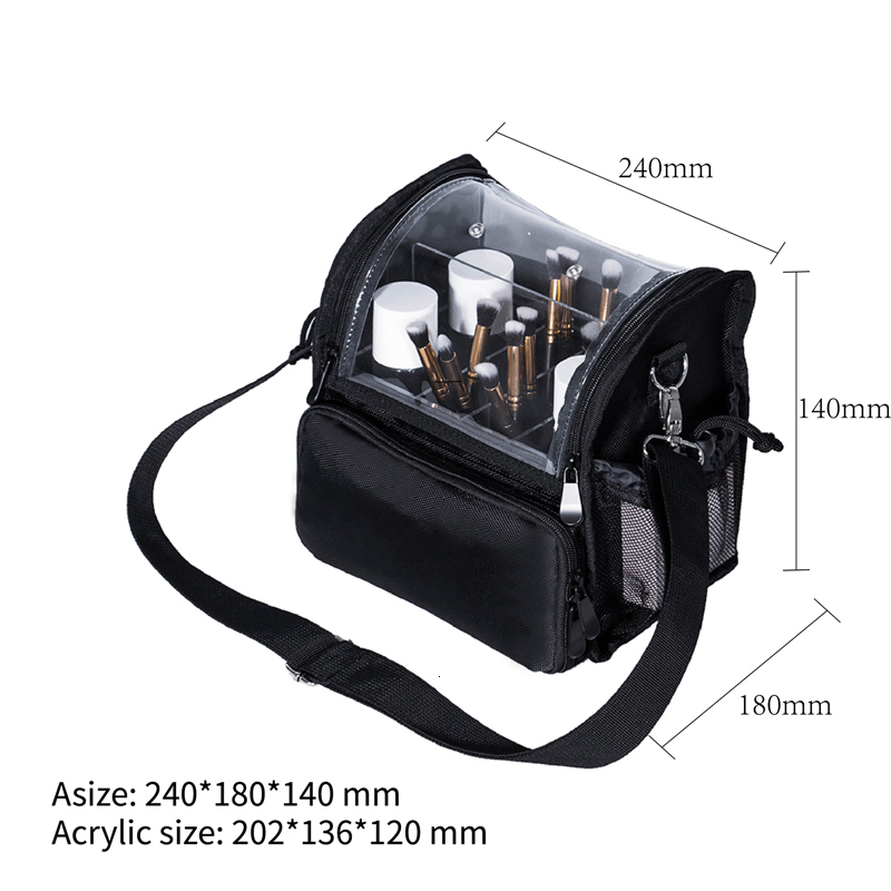 2023 New Acrylic Cosmetic Bag For Women Large Waterproof Scratch Resistance Travel Storage Makeup Box With Compartments