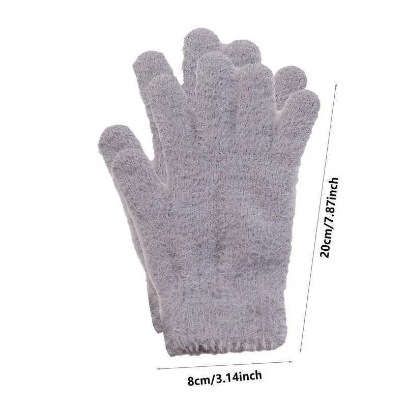 Sports Gloves Knitted Womens Winter Bicycle Gloves Waterproof Stretching Warm Knitted Elastic Cuffs Cold Weather Stretching Ski Gloves H240920