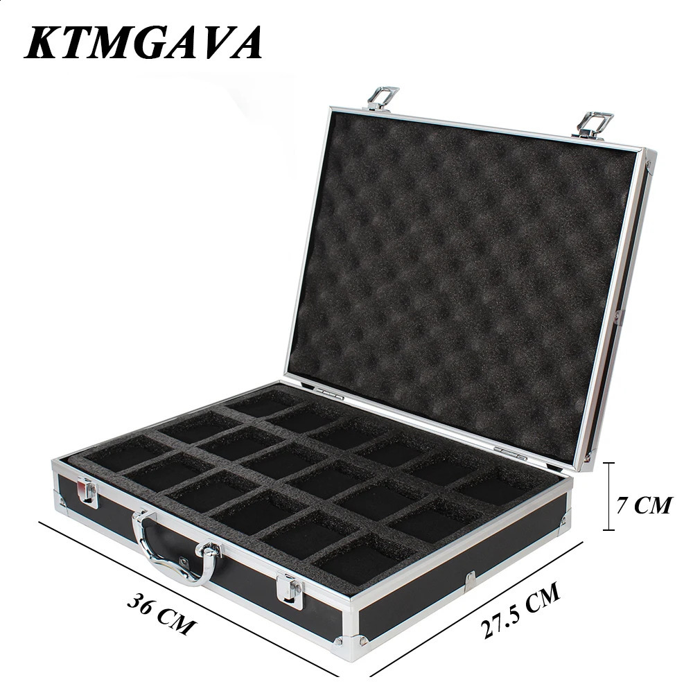 18 slot y highquality watch box aluminum alloy product storage clock collection gift 240912
