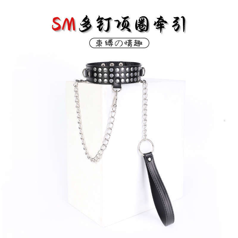Sex toys SM props Punk Liuding traction chain collar SM tuning restraint neck cover Alternative adult products