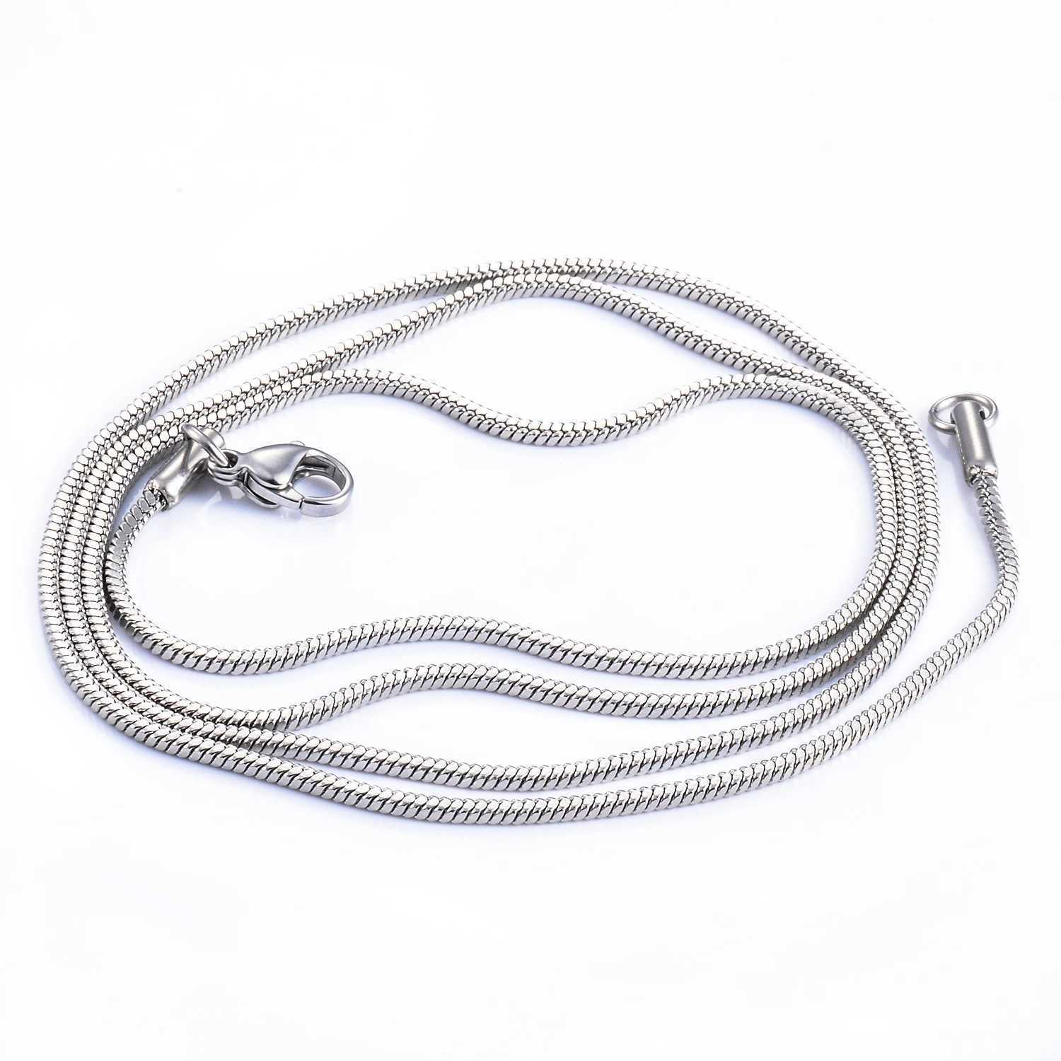 0.9/1.2/1.5/2/2.4mm Stainless Steel Square Snake Chain Necklace Silver Color For Men Womens Fashion JewelryX240919
