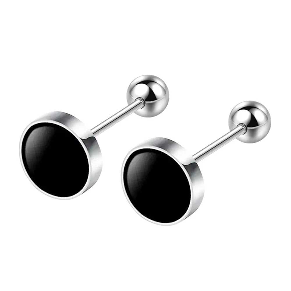 925 sterling silver Blackheart Star round small stud earrings suitable for womens luxury jewelry accessories free shipping for 2024 trend W240919