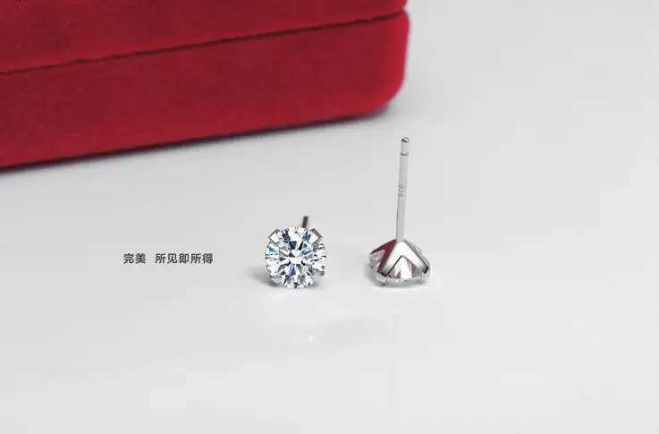 LEKANI Crystal Fashion Authentic 925 Pure Silver Stud Earrings Suitable for Womens Wedding Exquisite Jewelry Gifts W240919