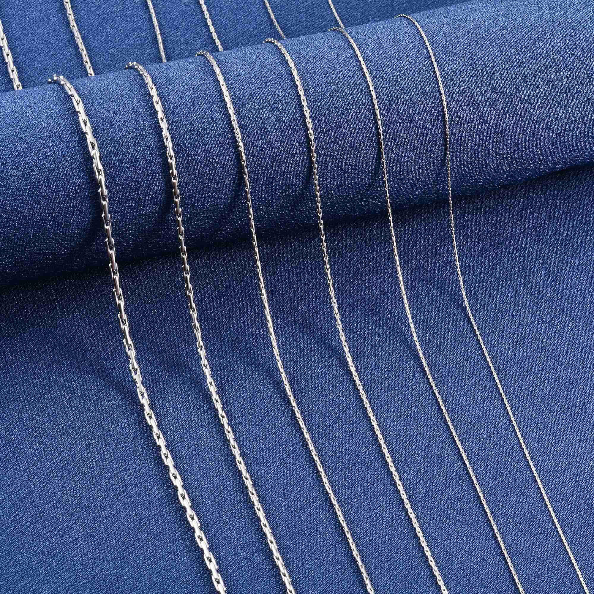 Thin Necklace Cable Chain on the Neck 316L Stainless Steel for Women Mens Silver Color Choker Waterproof Jewelry AccessoriesX240919