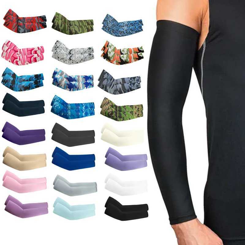 Unisex Cooling Arm Sleeves Covers Cycling Running UV Sun Protection Outdoor Men Women Cool Arm Sleeves For Hide Tattoos Y240919