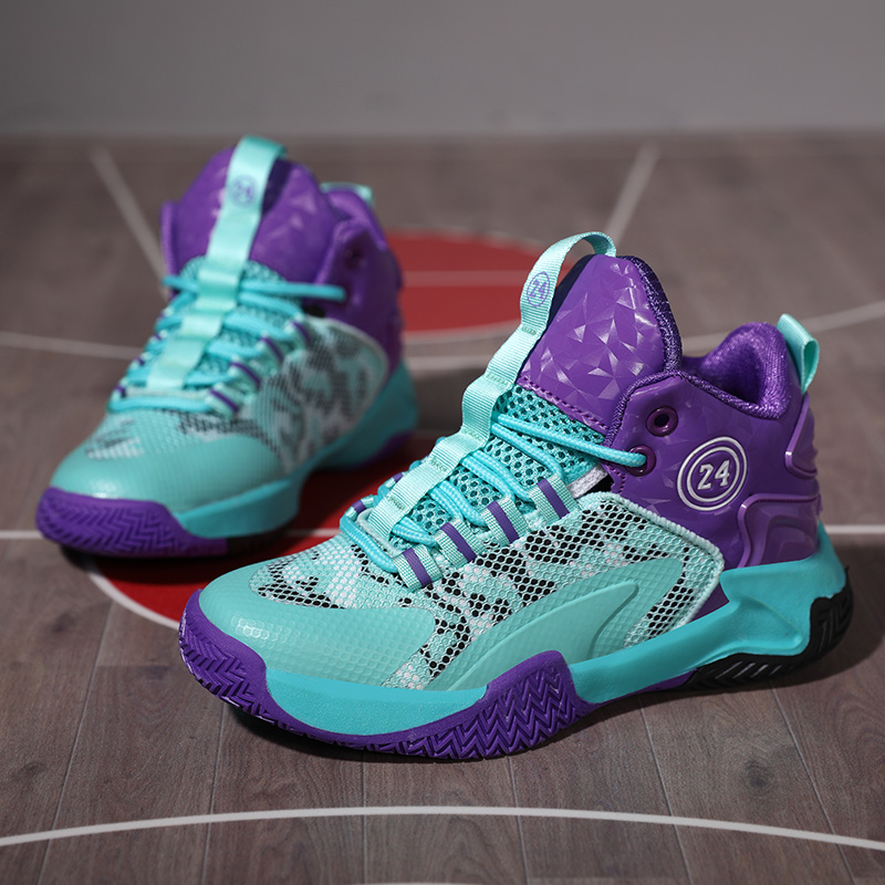 Explosive Children's Basketball Shoes Sports Shoes Trend Summer Trend Niche Design Comfortable Wear-resistant Mesh Surfacet
