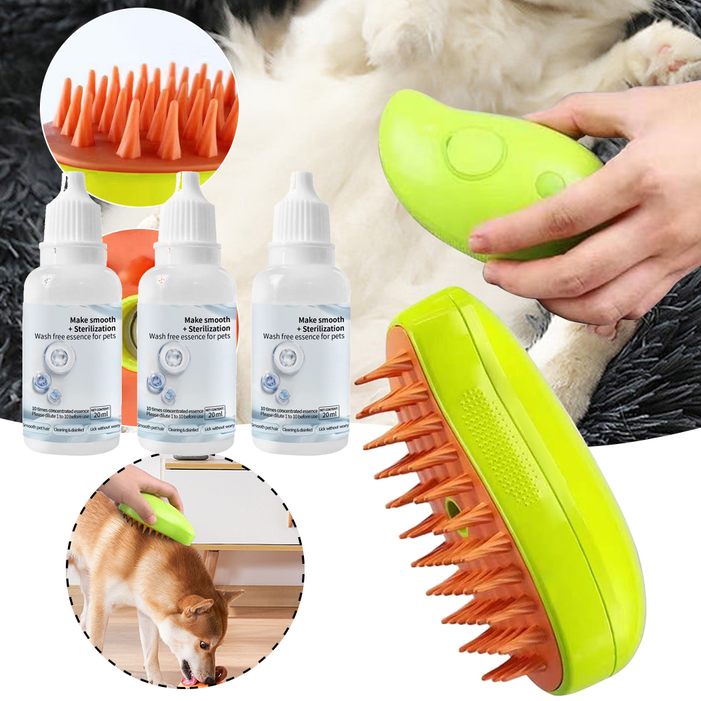 Pet Wash Free Essence for Cat Steamy Brush Hair Grooming Removing Dirts Mite Deodorizing Reduce Itching Moisturizing Dog Shampoo