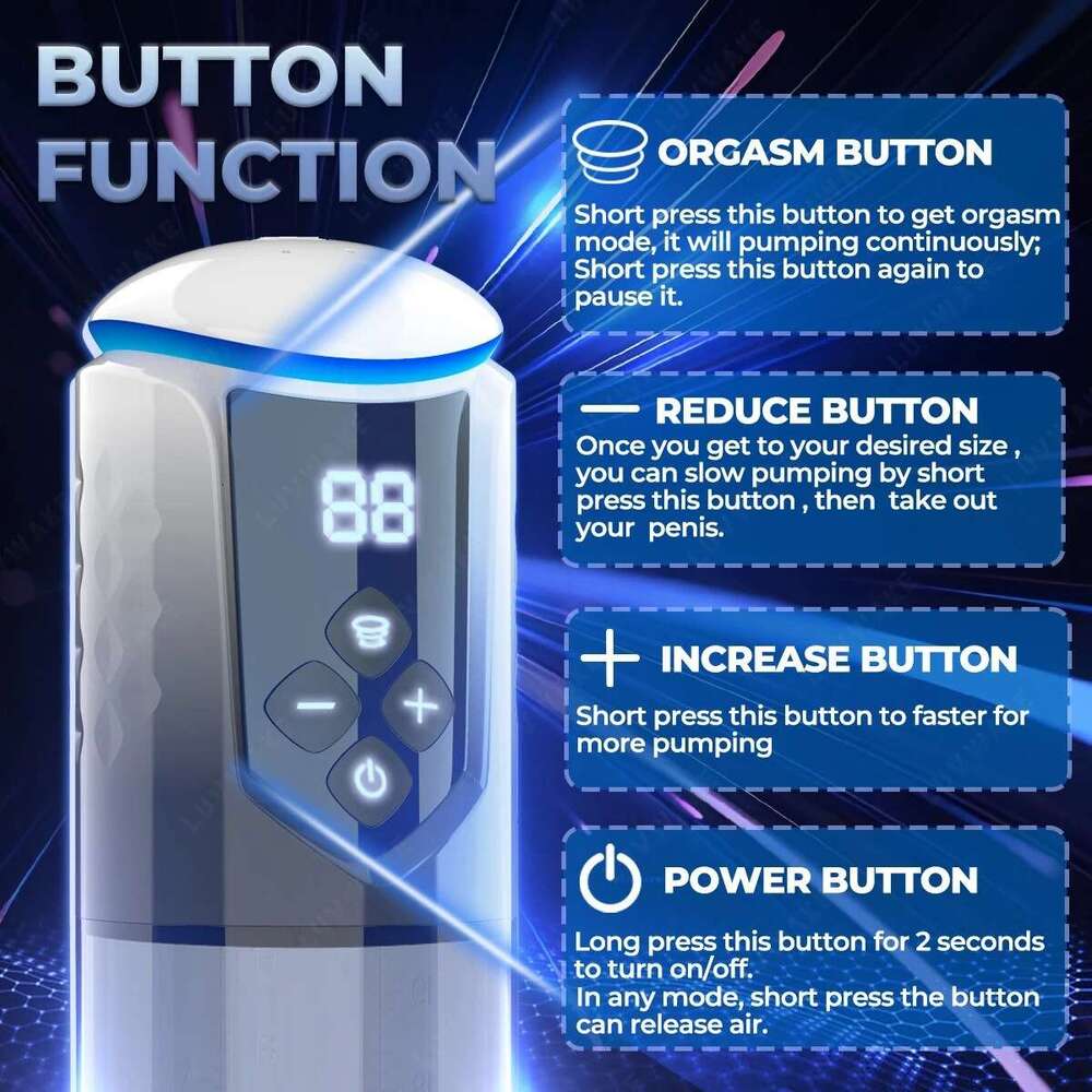 LOVE Electric vacuum negative pressure penis trainer men's hydrotherapy workout equipment has vibration and tension effects