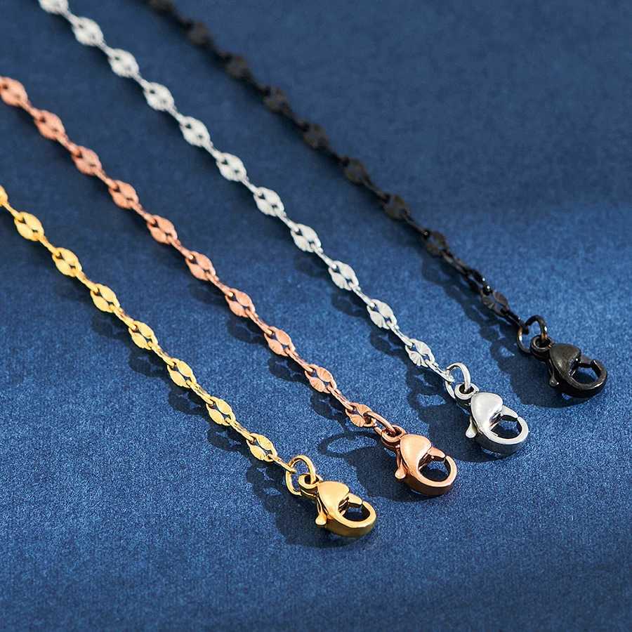 2.5mm Wide Embossed Stainless Steel Sunshine Link Chain Necklace for Women Choker 4 Color Available Jewelry Making AccessoriesX240919