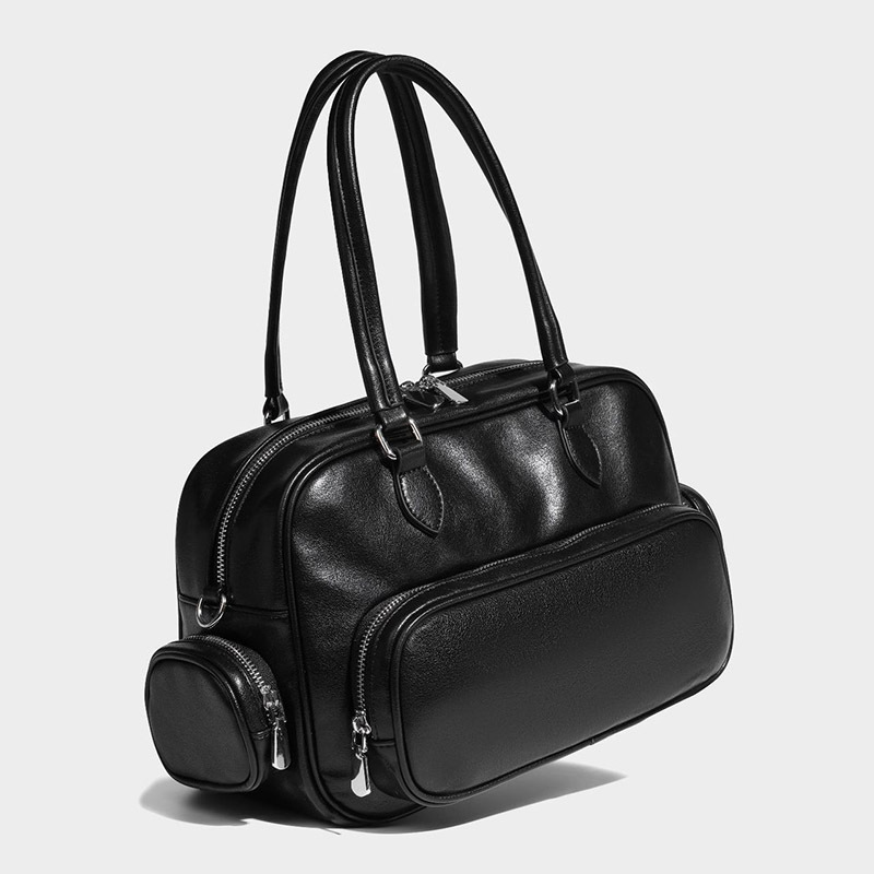 2024 New Multi-Pocket Brown Pillow Women's Fashion Bowg Retro Large Capacity Handbag Motorcycle Shoulder Underarm Bag