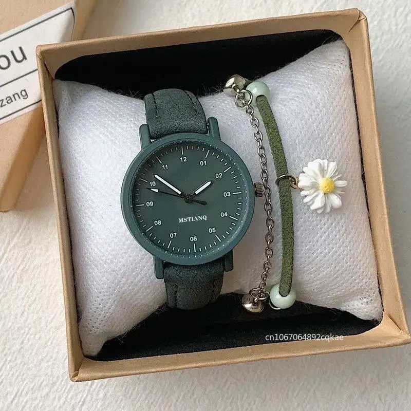 Women Quartz Wristwatches Waterproof Round Dial Retro Watch Ladies Girls Watch PU Leather Strap Women Watches Reloj Para MujerX240920