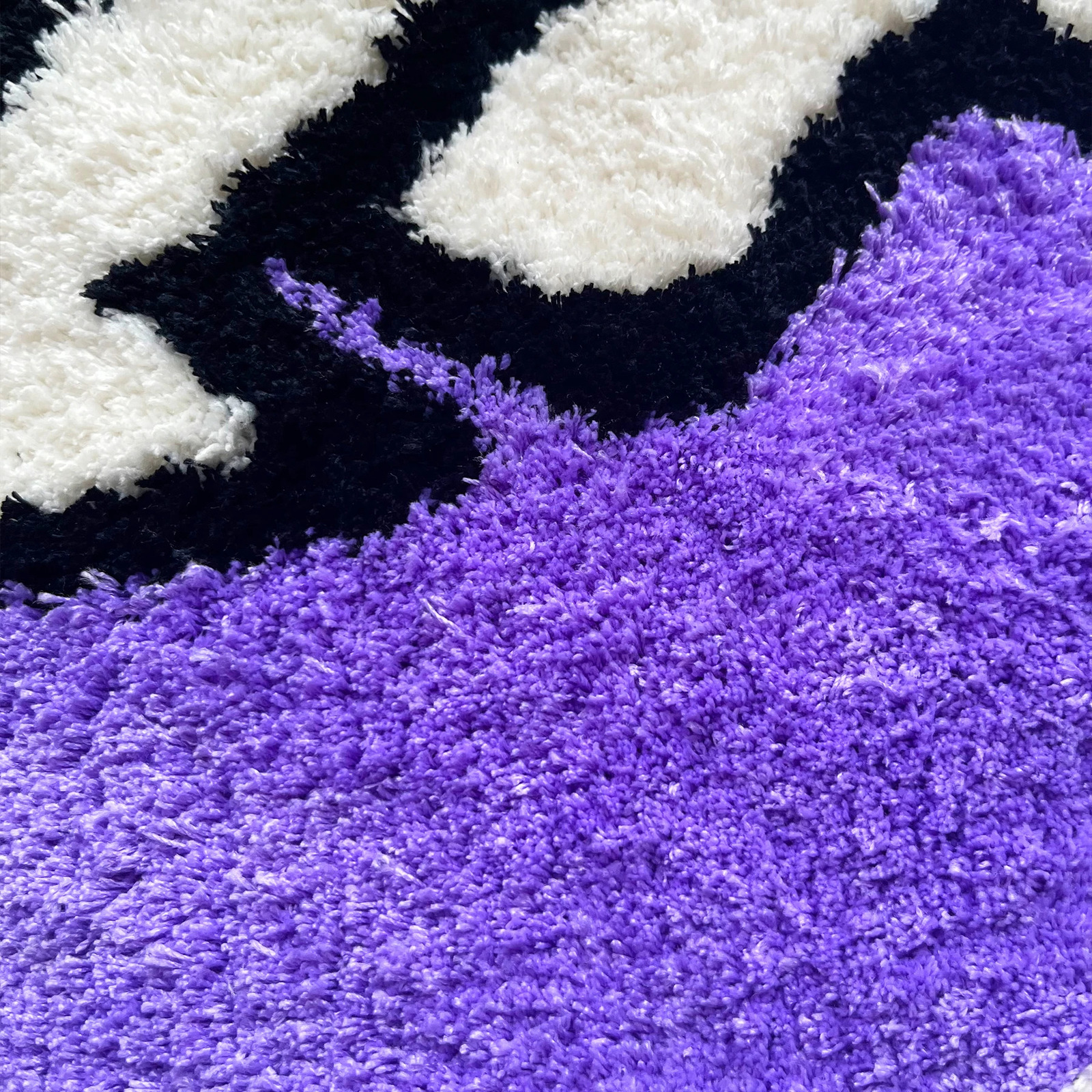 LAKEA Purple Reverse Card Rug for Girls Rooms Purple Handmade Tufted Rug for Birthday Gift Fluffy Tufted Rug Soft Rectangle Mat 240918
